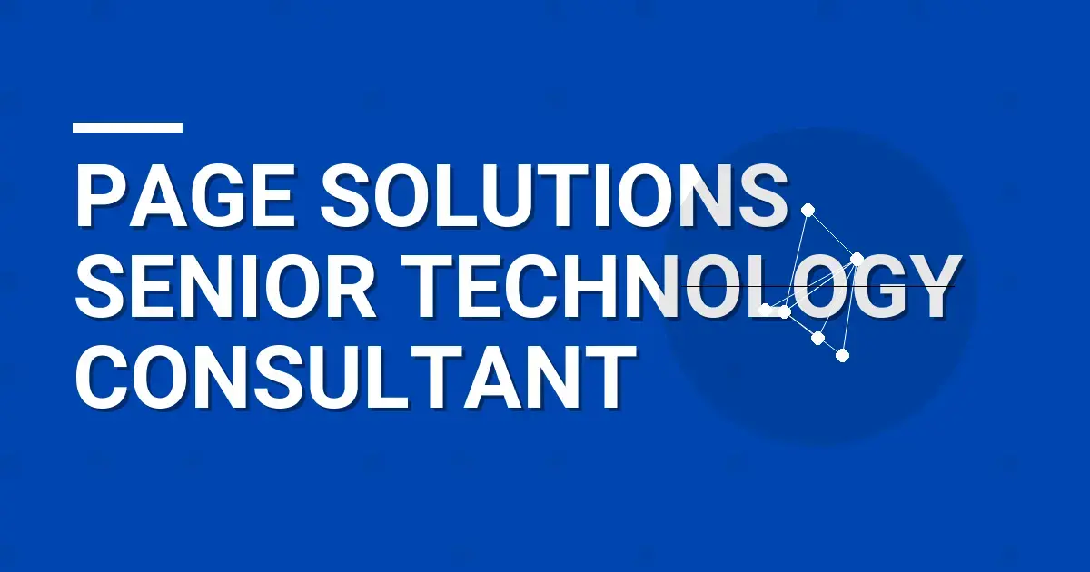 Page Solutions Senior Technology Consultant