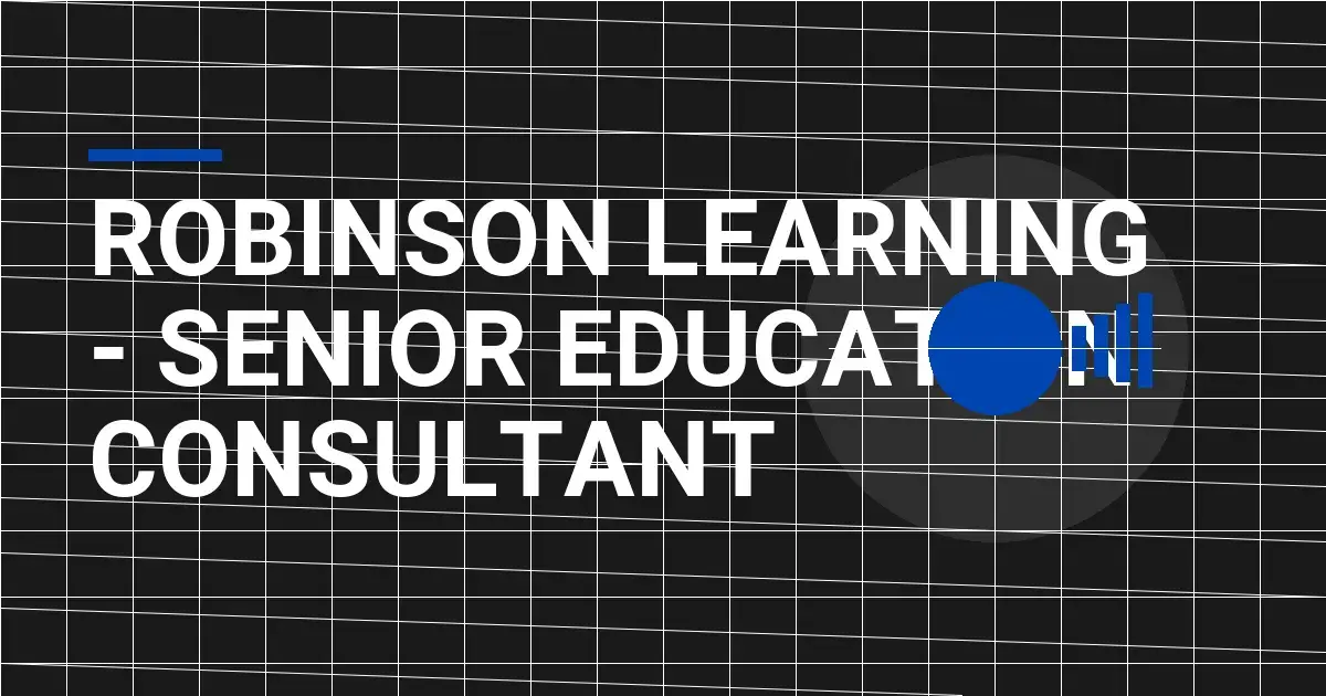 Robinson Learning - Senior Education Consultant