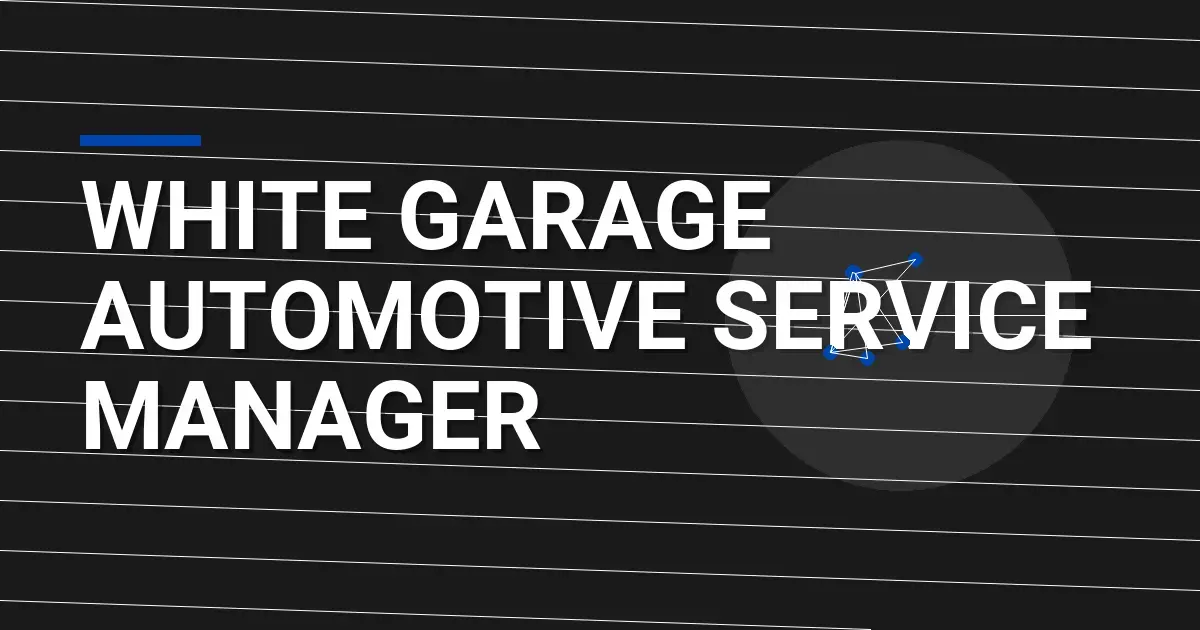 White Garage Automotive Service Manager
