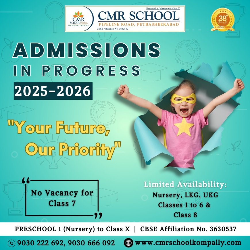 Best Primary schools in Kompally | Hyderabad - CMR Schools